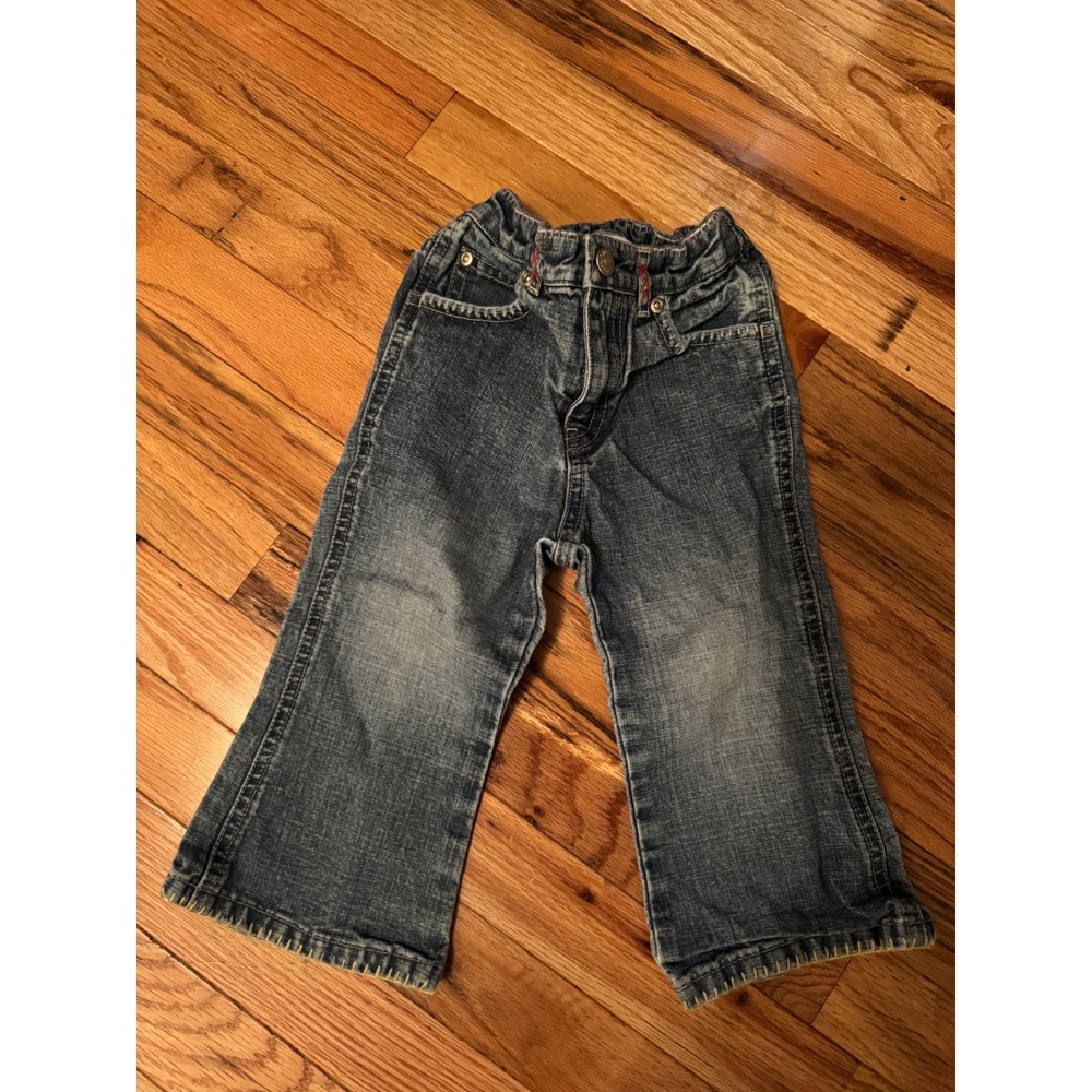 Baby Gap Toddler Jeans 18-24 Months Medium Wash Denim Elastic Waist Flare Leg